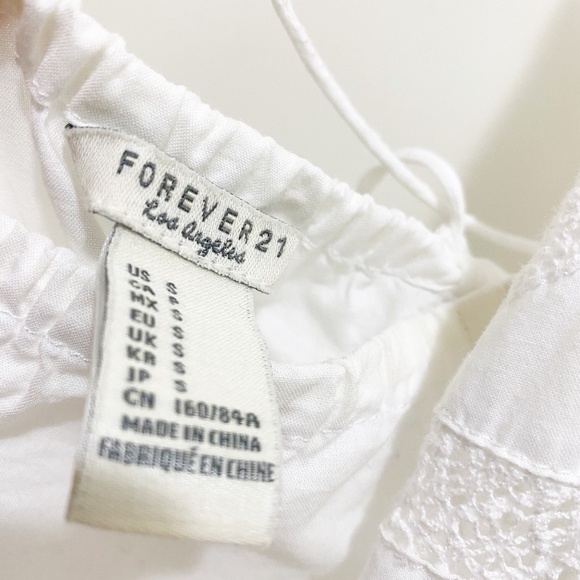 Forever 21 Cute Full Cotton Lace Dress White S - Picture 5 of 12